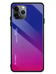 Пурпурный чехол с закаленным стеклом на iPhone 7/8/SE/2020/XR/11/12/13/Pro/Max/айфон про макс