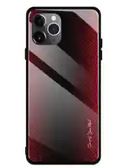 Багровый чехол с закаленным стеклом на iPhone 7/8/SE/2020/XR/11/12/13/Pro/Max/айфон про макс