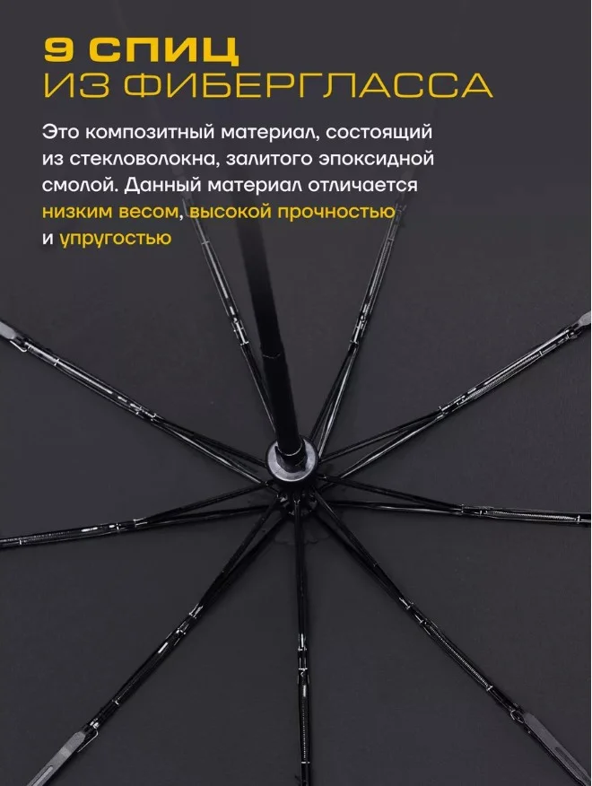 Зонт унисекс, черный