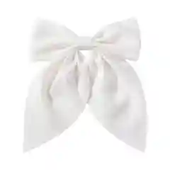 Бант заколка, большая, белый бант школьный, 1 сентября