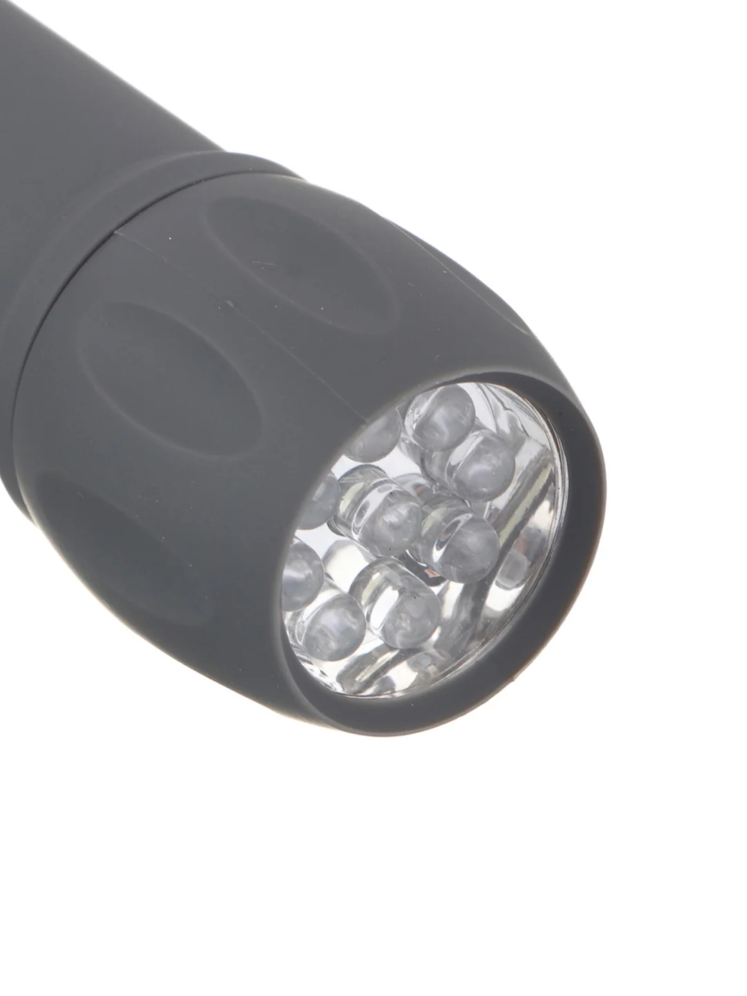 Фонарик мини, прорезиненное покрытие, 9 LED, 1 режим, 3хААА