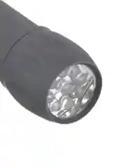 Фонарик мини, прорезиненное покрытие, 9 LED, 1 режим, 3хААА
