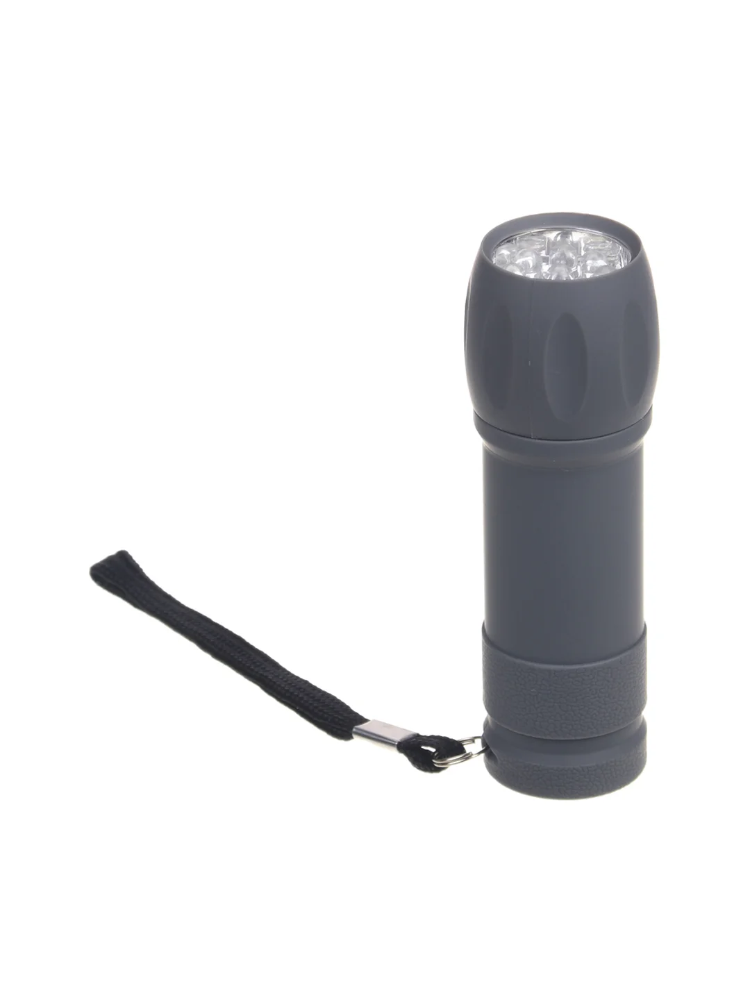 Фонарик мини, прорезиненное покрытие, 9 LED, 1 режим, 3хААА