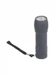 Фонарик мини, прорезиненное покрытие, 9 LED, 1 режим, 3хААА