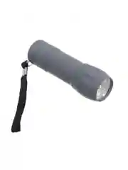 Фонарик мини, прорезиненное покрытие, 9 LED, 1 режим, 3хААА