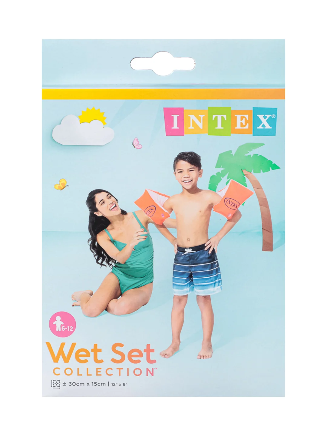Нарукавники надувные для плавания Intex, детские, 30x15 см, от 6 до 12 лет