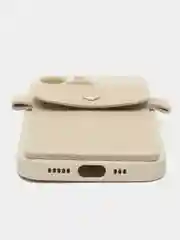 Черный чехол сумка для iPhone 11/12/13/14/15/Pro/Max/Plus на ремешке, с карманом для карт