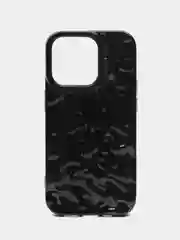 Тёмно-серый чехол для iPhone 14/15/Pro/Max фольга металл противоударный