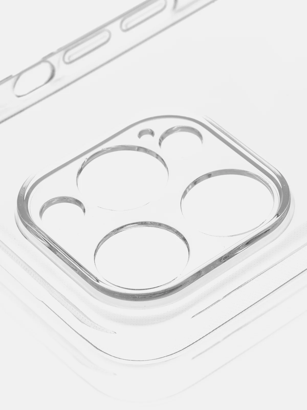 Прозрачный чехол + стекло для iPhone 15 Pro силиконовый ROSCO прозрачный с бортиком- защитой камер