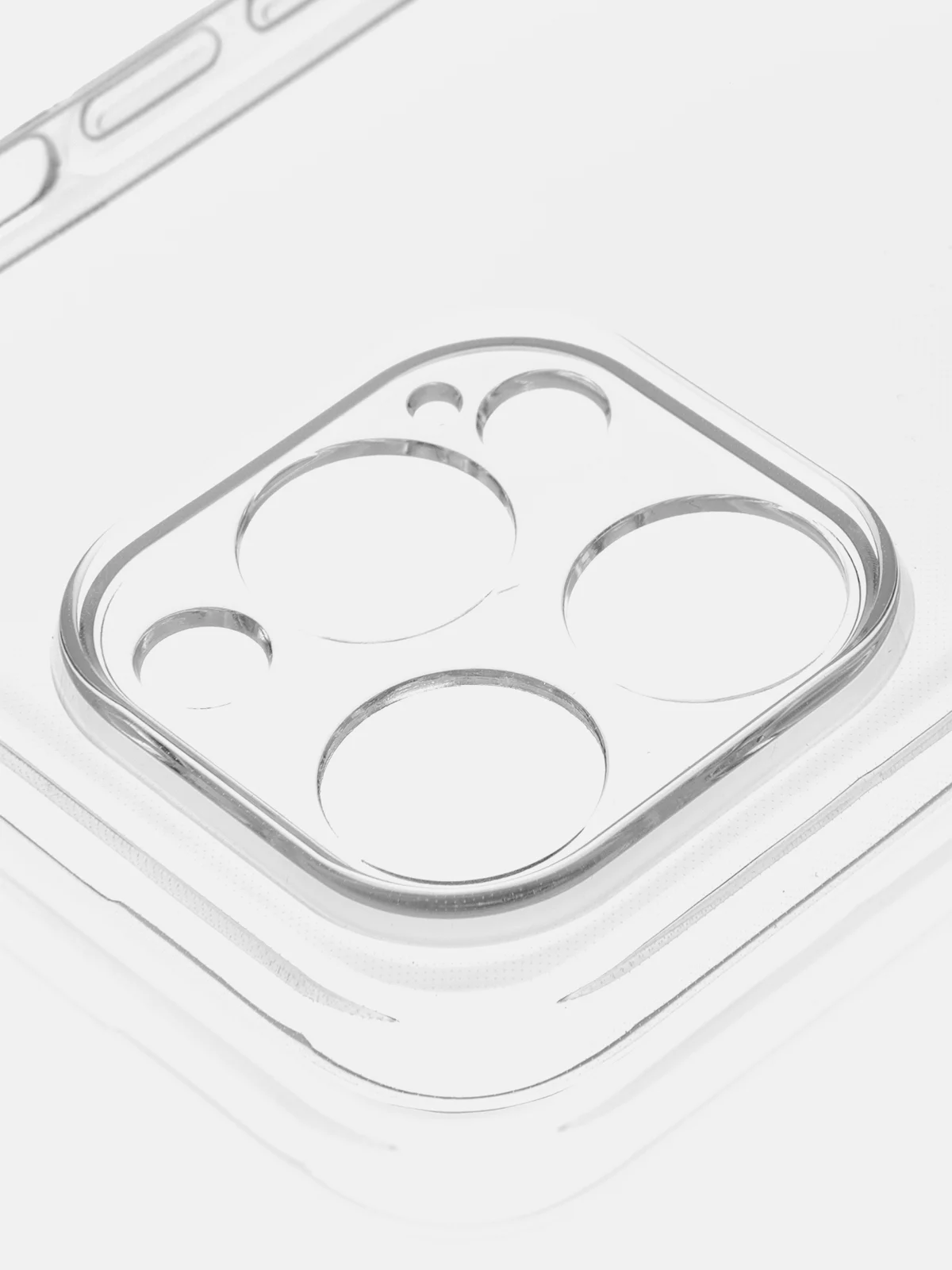 Прозрачный чехол + стекло для iPhone 15 Pro Max силиконовый ROSCO прозрачный с бортиком защитой камер