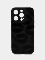 Черный чехол для iPhone 11, 12, 13, 14, 15, 16, pro, pro max противоударный, с принтом