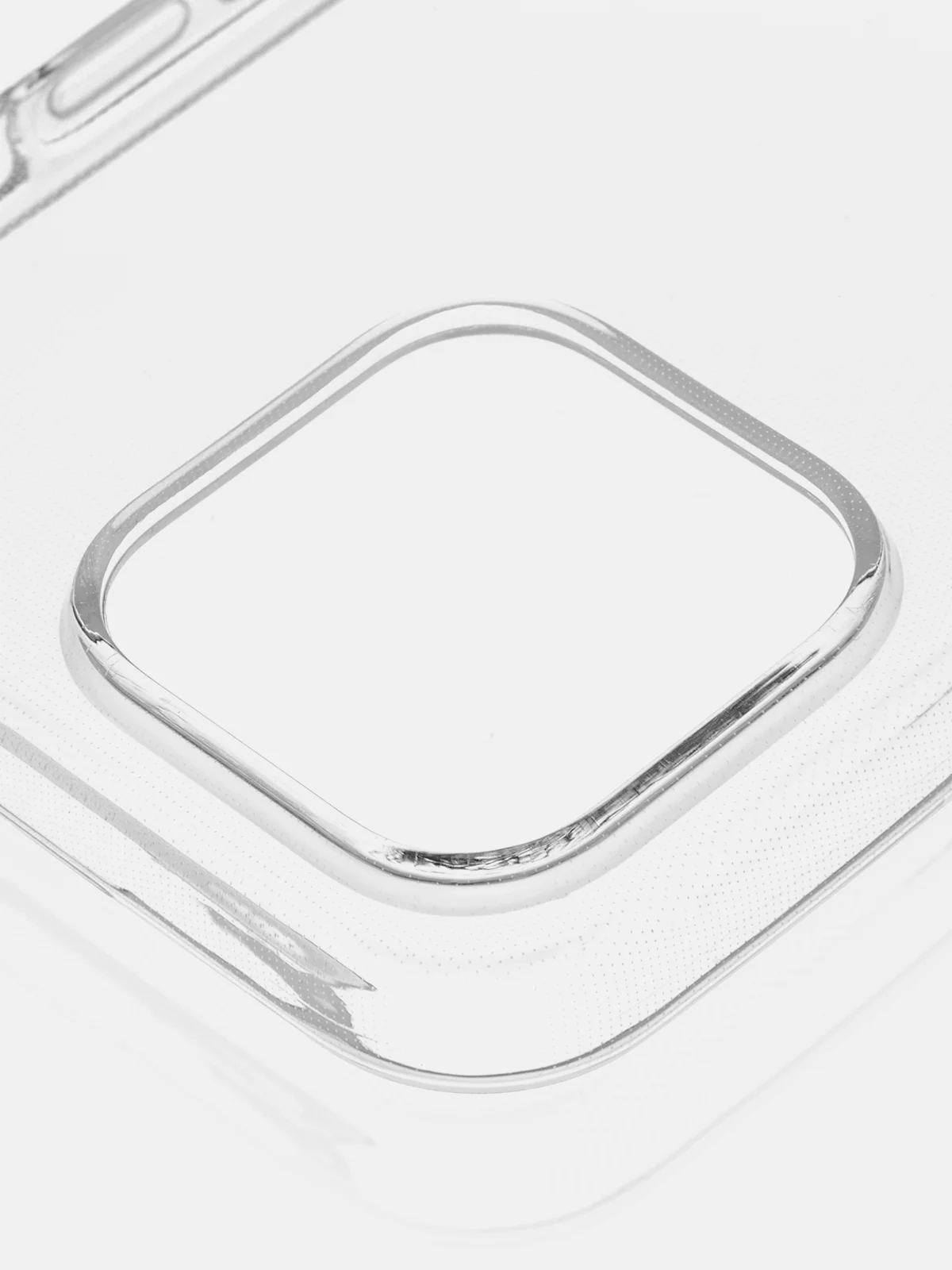 Прозрачный чехол для iPhone 15 Pro Max силиконовый ROSCO прозрачный с защитой камер и от прилипания