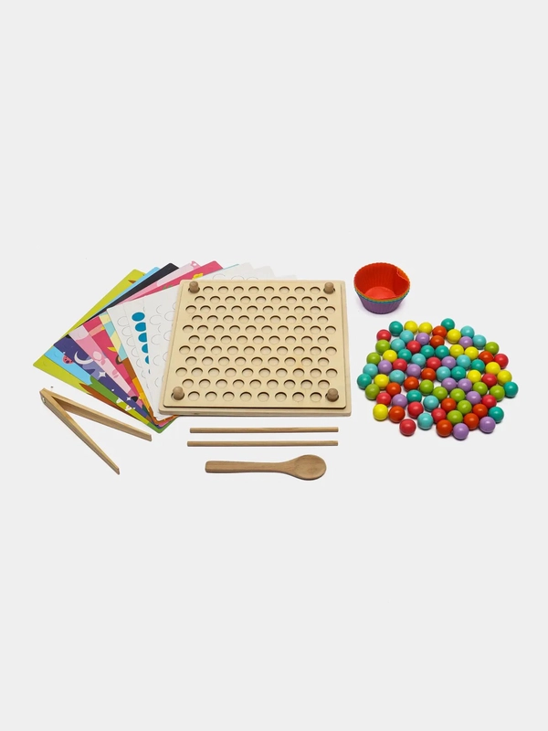 Сортер Brauberg Kids, 665247, для малышей, мозаика с шариками, развивающие игрушки, дерево