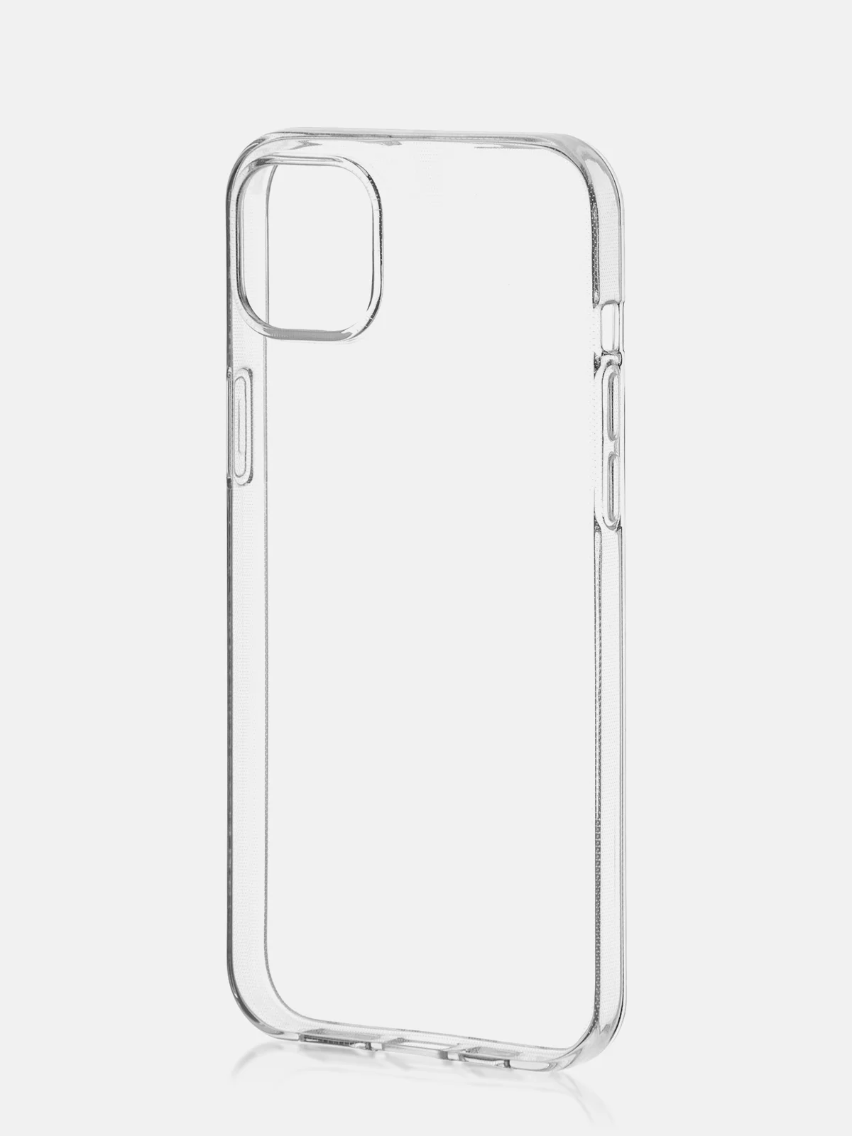 Прозрачный чехол для iPhone 15 Plus, 15+ силиконовый ROSCO прозрачный с защитой камер и от прилипания