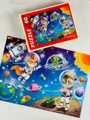 Пазлы детские игра для мальчика космос ракеа пришельцы НЛО космонавт планеты зведное небот