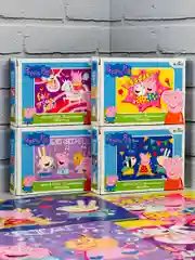 Пазл для малышей Свинка Пеппа 4 шт 15 Мозаика игра пепа Peppa Pig мультяшные любимые герои