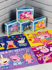 Пазл для малышей Свинка Пеппа 4 шт 15 Мозаика игра пепа Peppa Pig мультяшные любимые герои