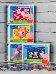 Пазл для малышей Свинка Пеппа 4 шт 15 Мозаика игра пепа Peppa Pig мультяшные любимые герои