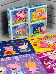 Пазл для малышей Свинка Пеппа 4 шт 15 Мозаика игра пепа Peppa Pig мультяшные любимые герои