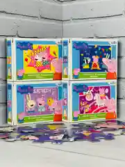 Пазл для малышей Свинка Пеппа 4 шт 15 Мозаика игра пепа Peppa Pig мультяшные любимые герои