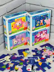 Пазл для малышей Свинка Пеппа 4 шт 15 Мозаика игра пепа Peppa Pig мультяшные любимые герои