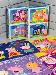 Пазл для малышей Свинка Пеппа 4 шт 15 Мозаика игра пепа Peppa Pig мультяшные любимые герои