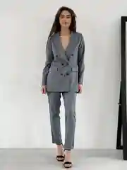 Серый костюм классический деловой женский Blazer