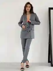 Серый костюм классический деловой женский Blazer