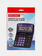 Калькулятор настольный Brauberg Extra Color12-bkpr 206x155 мм 12 разрядов,Черно-фиолетовый