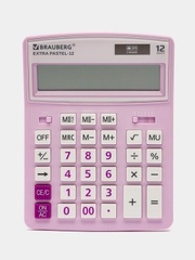 Калькулятор настольный Brauberg Extra Pastel-12-pr (206x155 мм), 12 разрядов, Сиреневый