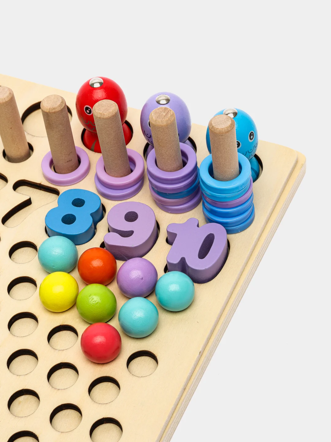 Сортер Brauberg Kids, 665248, для малышей, мозаика с шариками, развивающие игрушки, дерево