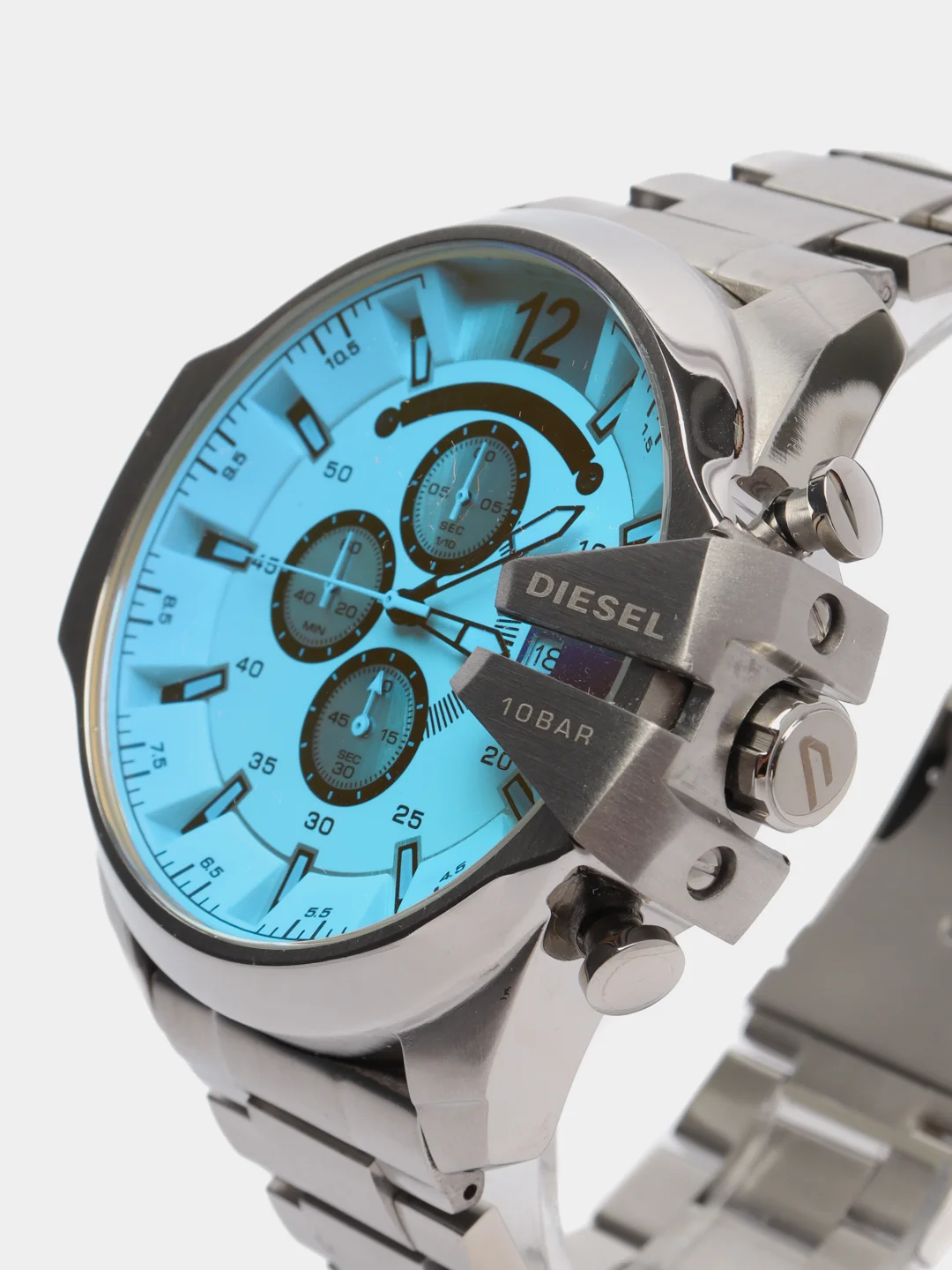 Бирюзовый часы Diesel Mega Chief DZ4318, с хронографом