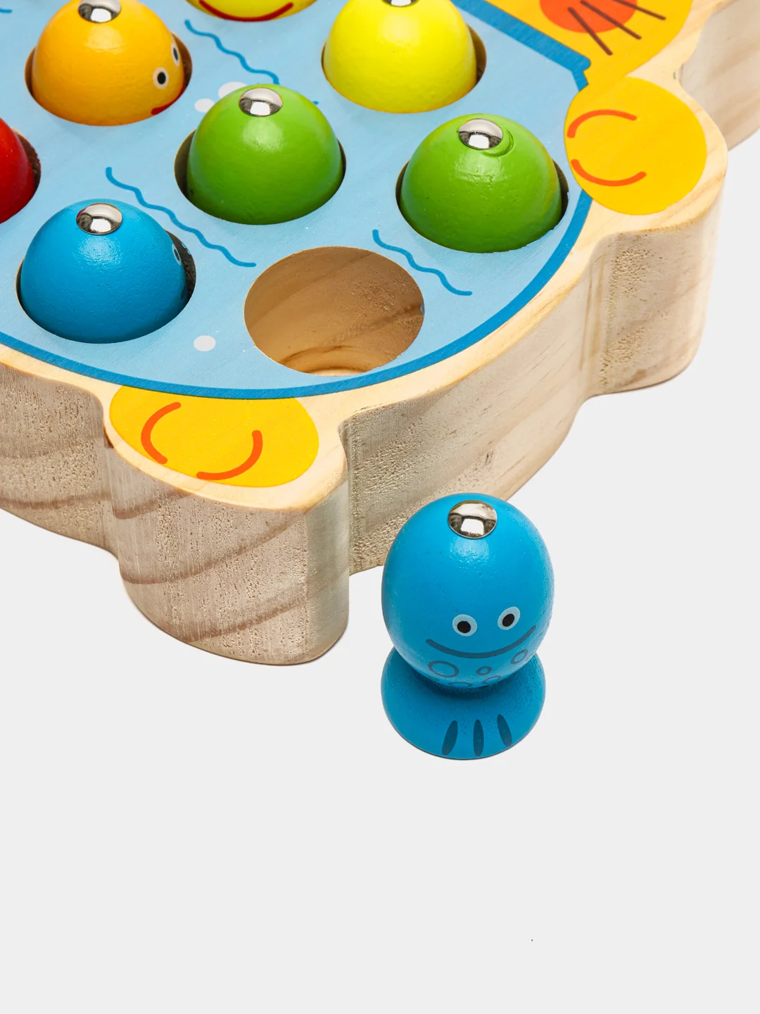 Сортер Brauberg Kids, 665246, для малышей, магнитная рыбалка, развивающие игрушки, дерево