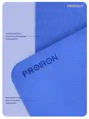 Коврик для фитнеса и йоги нескользящий складной PROIRON, размеры 1830х610х6 мм, TPE, синий