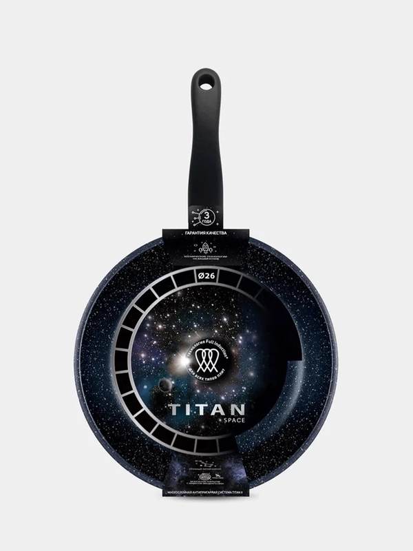 Сковорода индукционная Нева Металл Посуда "Titan Space", 26см