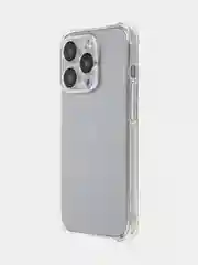 Прозрачный чехол + стекло для iPhone 15 Pro противоударный силиконовый ROSCO прозрачный с углами