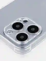 Прозрачный чехол + стекло для iPhone 15 Pro Max противоударный силиконовый ROSCO прозрачный с углами