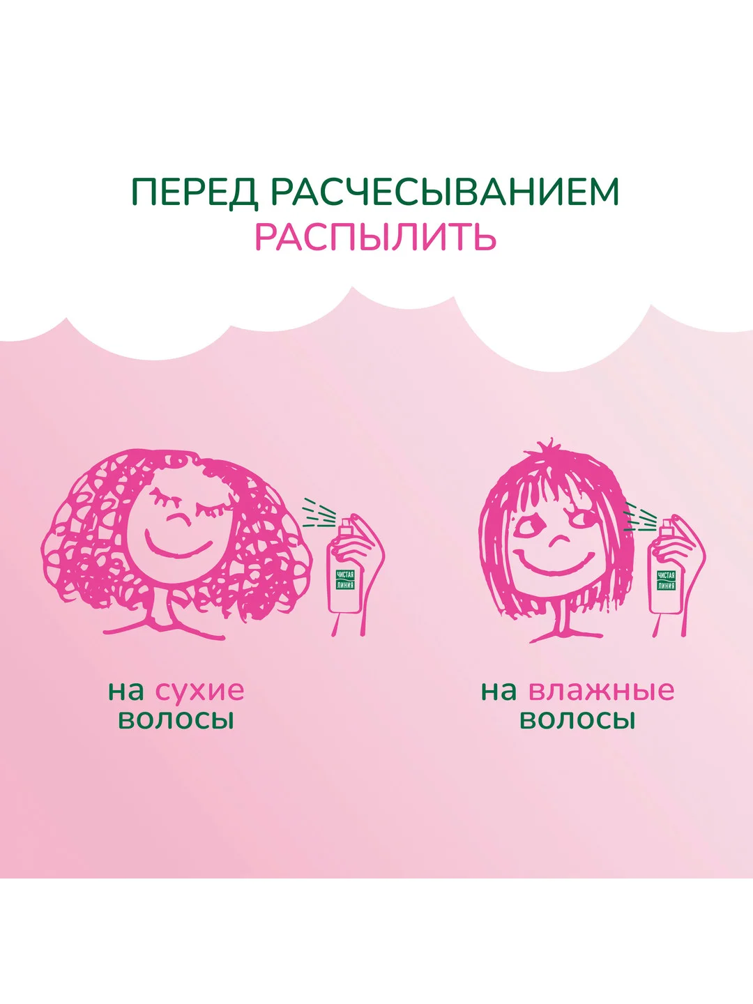 Детский cпрей для волос Чистая линия Легкое расчесывание, 160 мл