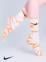 Оранжевый женские носки длинные Nike цветные, для спорта, ароматизированные, антибактериальные