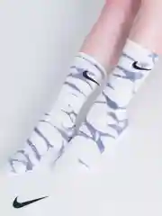 Синий женские носки длинные Nike цветные, для спорта, ароматизированные, антибактериальные