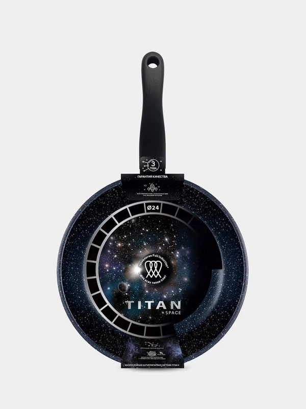 Сковорода Нева Металл Посуда "Titan Space", индукционная, 24 см