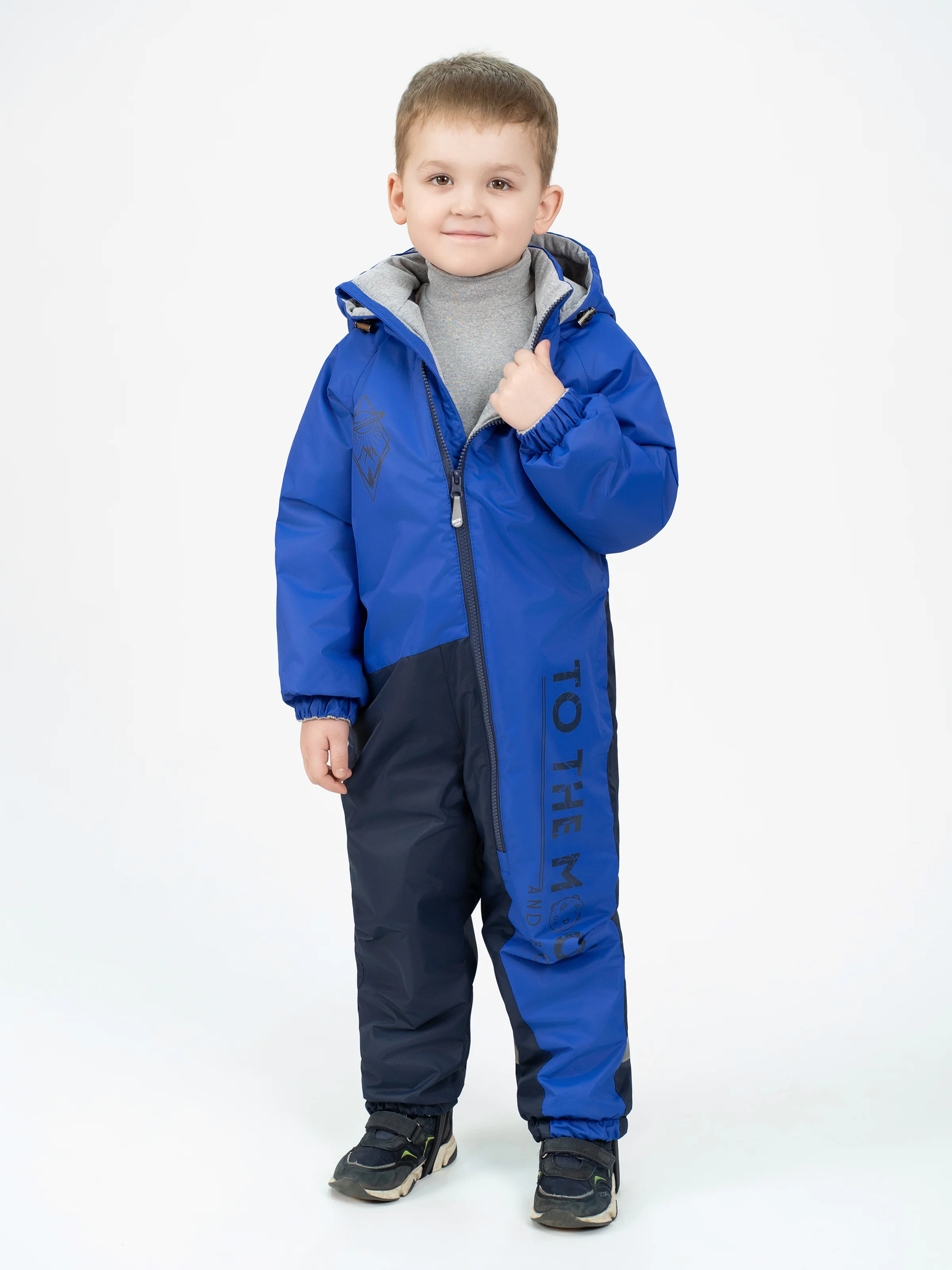 Синий комбинезон демисезонный для мальчика, для девочки Arctic kids, мембрана