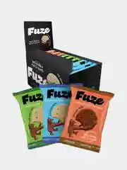 Протеиновое печенье Fuze Арахис, Кокос, Шоколад, без сахара, 9 штук по 40 г