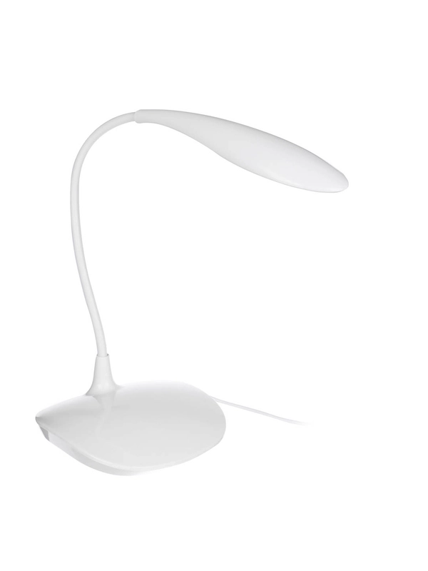 Лампа настольная гибкая, 14 LED, питание USB, кабель 1.5 м, 600 Lux, белая