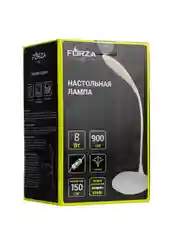 Лампа настольная гибкая, 14 LED, питание USB, кабель 1.5 м, 600 Lux, белая