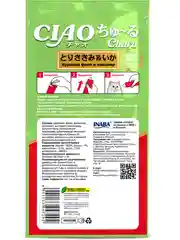 Лакомство INABA CIAO CHURU для кошек Пюре из куриного филе, стик 14г, 4 шт.