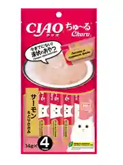 Лакомство INABA CIAO CHURU для кошек Пюре из куриного филе, стик 14г, 4 шт.