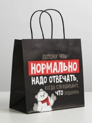 Пакет подарочный "Нормально надо отвечать"