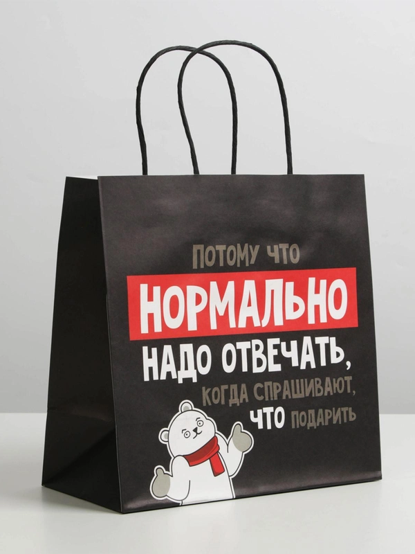 Пакет подарочный "Нормально надо отвечать"