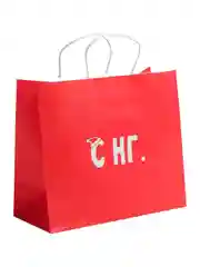 Пакет подарочный крафт "С НГ"